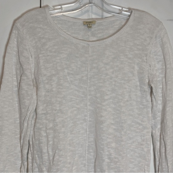 Project White Cotton Linen Slub Sweater M - Picture 2 of 8